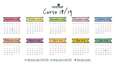 Calendario Curso 2018-2019