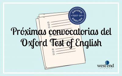 CONVOCATORIAS OXFORD TEST OF ENGLISH 2018/2019