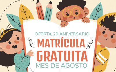 ¡Matrícula gratis durante el mes de agosto!